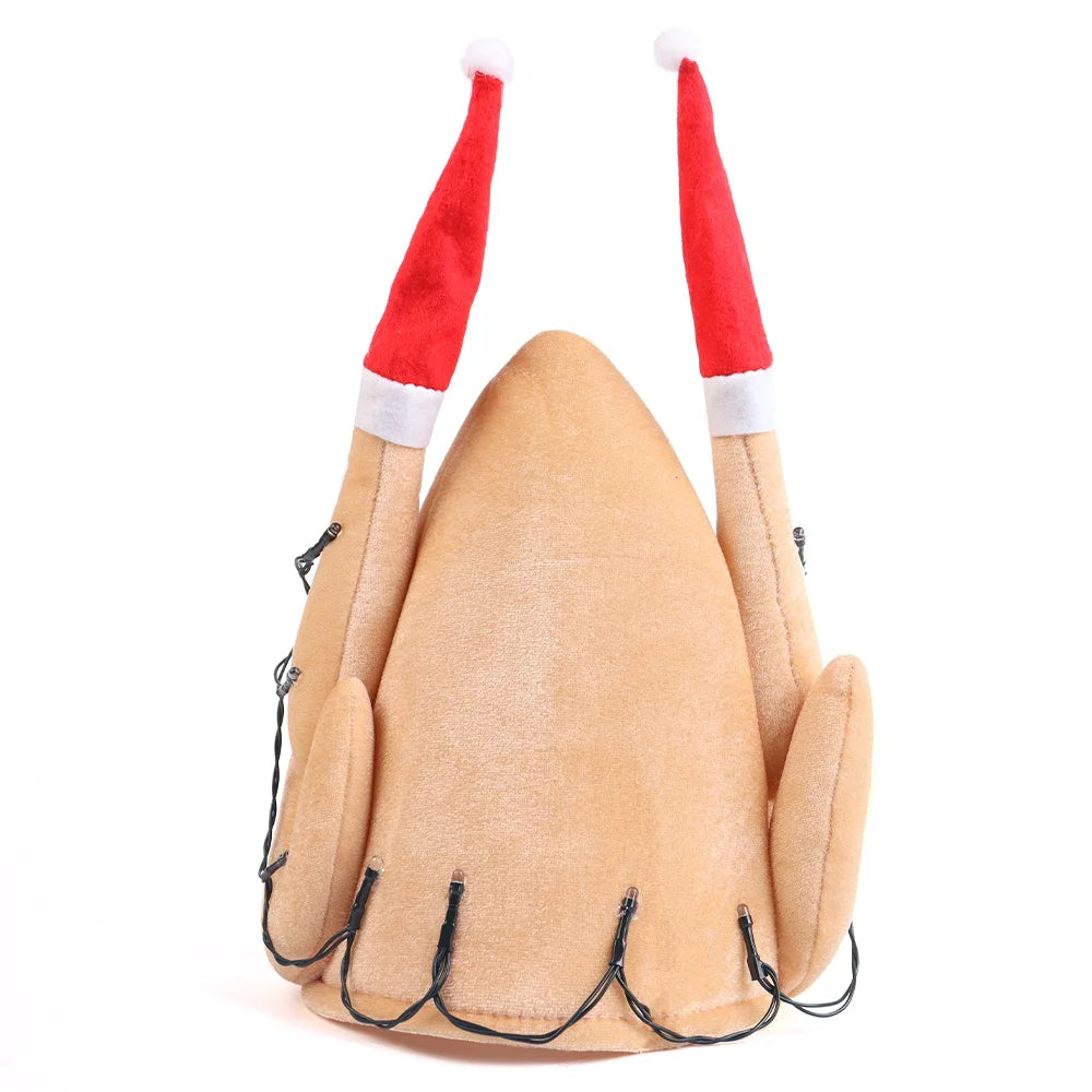 Halloween e Dia dos Mortos Novo Chapéu de Peru Decoração de Ação de Graças Fantasia de Peru de Halloween Cosplay Chapéu Engraçado Acessórios para Fantasia Chapéu de Peru de Ação de Graças 