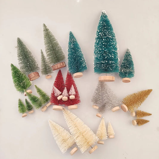 2022 Christmas Party Home Decoration Christmas Party Sisal Tree Small Christmas Tree Mini Christmas Craft Tree