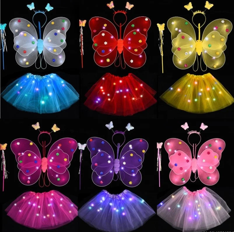 Halloween & Day of the Dead Girl Butterfly Wings Fairy Butterfly Wings Costume Makeup Fairy Butterfly Wings Costume