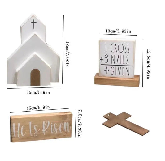 Easter and Thanksgiving 3 New Product Ideas 2024 Easter Decoration Outdoor Jesus Table Signs Easter Garden Decoration Religious Decorations Home Decoration