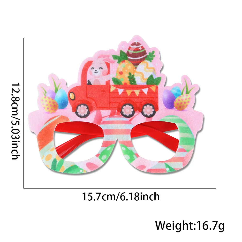 Easter and Thanksgiving 3 Novelty Easter Themed Glasses Party Glasses Decorative Glitter Bunny and Egg Sunglasses Frame Easter Party Glasses