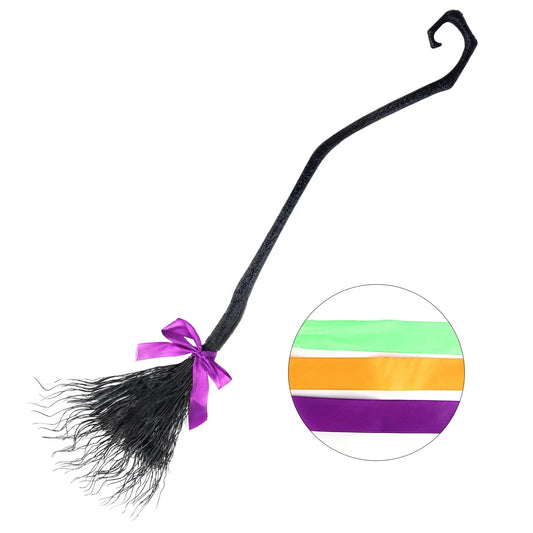 Halloween & Death Day Children Adult Halloween Women Wicked Witch Broom Ribbon Witch Broom