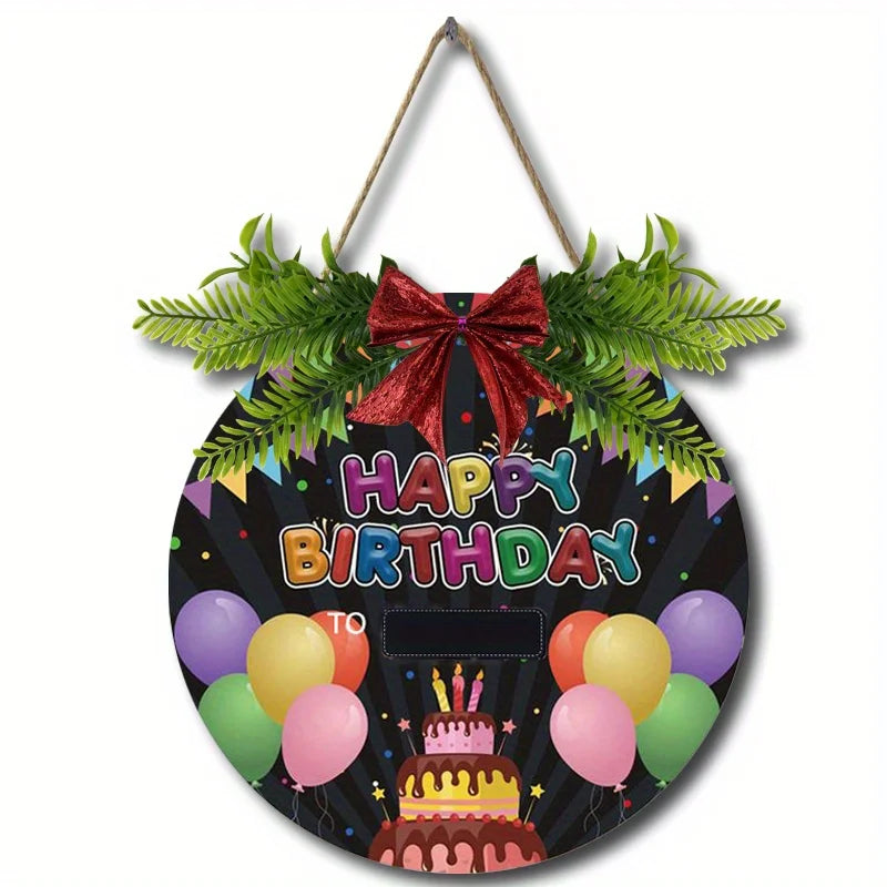 Wooden crafts, wooden decoration classroom birthday party can write round board logo home decoration wall wooden scene decoration