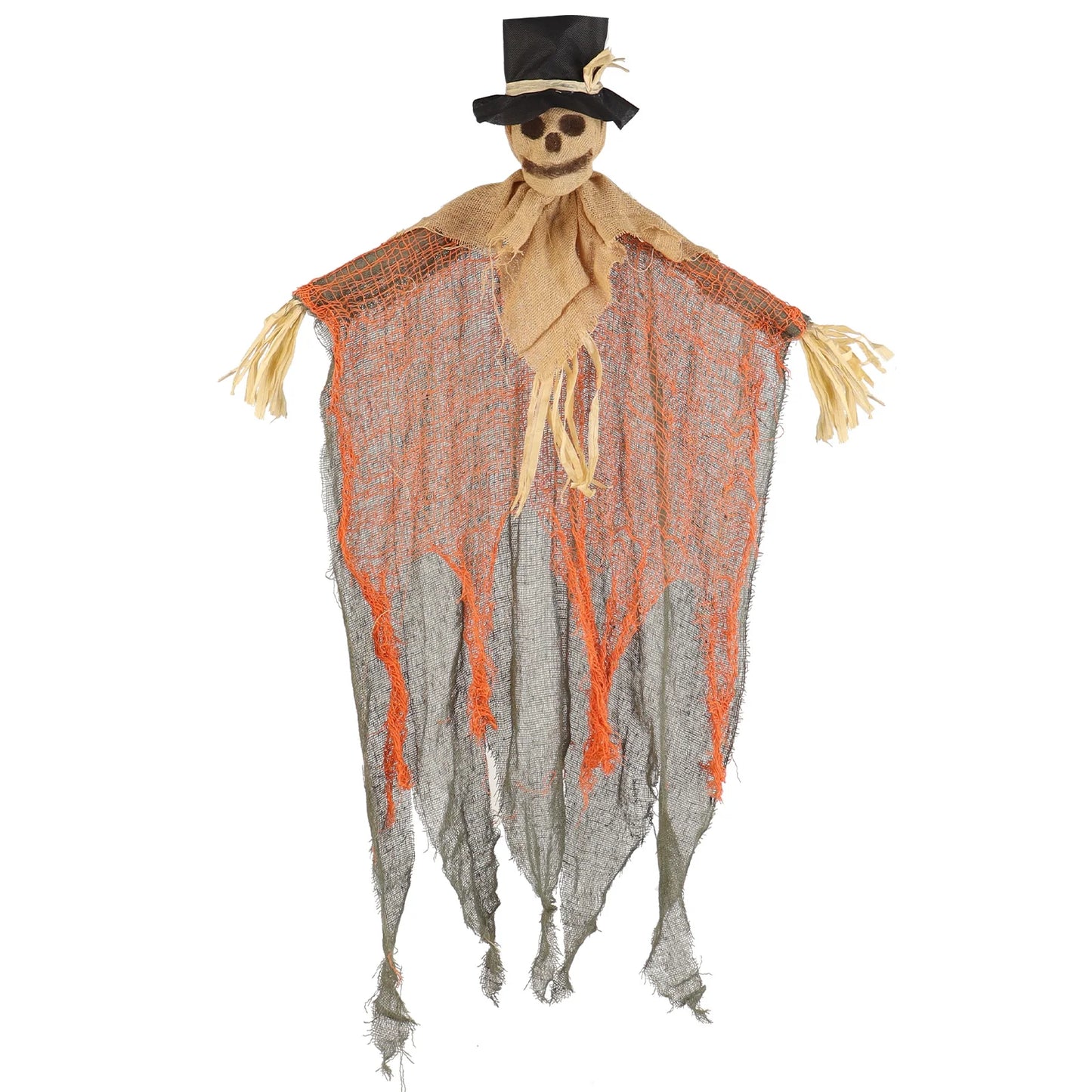 Halloween & Death Day 91cm Halloween Hanging Scary Skull with Top Hat Skeleton Pumpkin Haunted Party Decoration