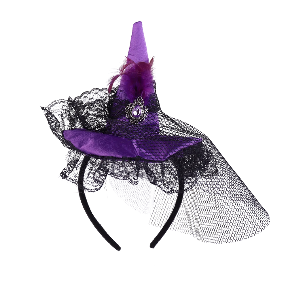Halloween & Day of the Dead Witch Costume Headdress Witch Hat Halloween Costume Cosplay Party Witch Headdress