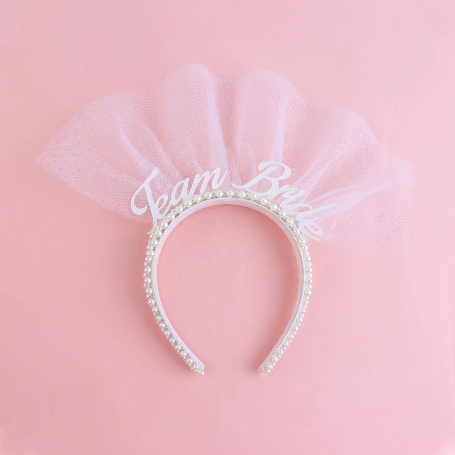 Bachelorette Party 1 White Headwear Bridal Shower Bachelorette Party Pearl Bridal Headband Pearl Beaded Bridal Headband