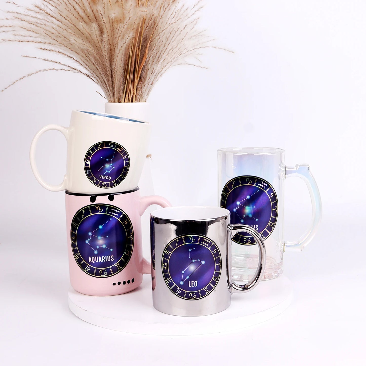Coffee Cup Mother's Day Mug New Release Porcelain Sublimation Ceramic Milk Tea Cup 12 Different Constellation Cups Ceramic Coffee Cup New
