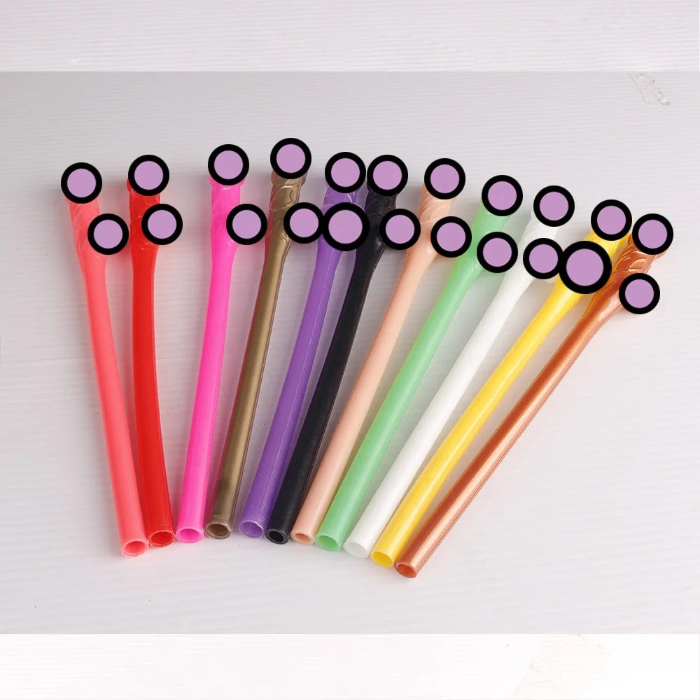 Bachelor Party 1 Wholesale Colorful Bachelor Party Rose Gold Drinking Penis Straw Various Colors 30cm Penis Shaped Girls Night Drinking Straw