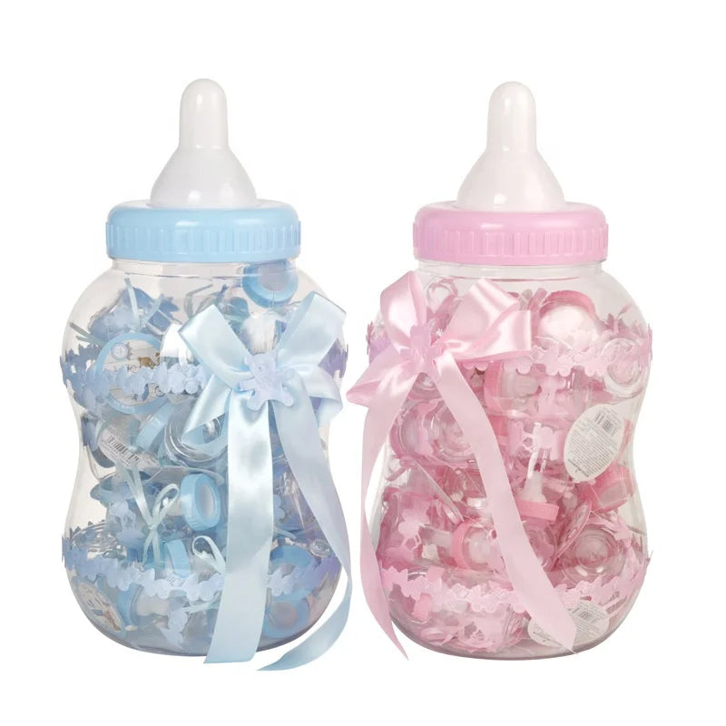 Birthday Party 2 Baby Bath Clear Bottle Shape Candy Box Mini Baby Bottle Bath Candy Box
