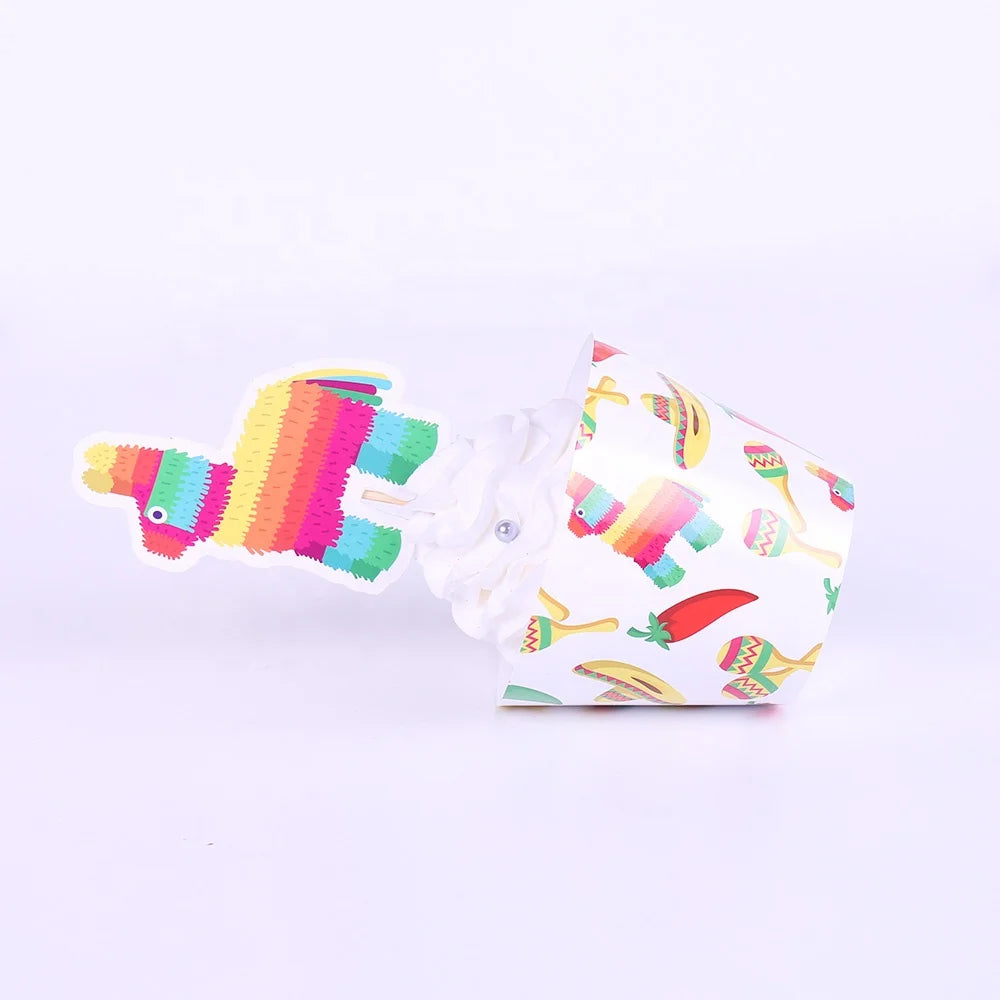 12 Mexican Themed Party Cake Tops Served with 12 Mexican Themed Party Decorations Welcome Birthday Cake Tops