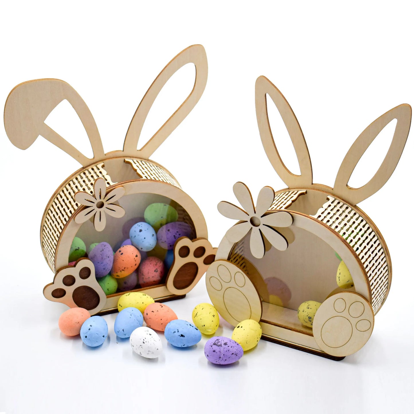 Easter wooden rabbit egg box creative home decoration party decoration DIY handmade rabbit storage piggy bank