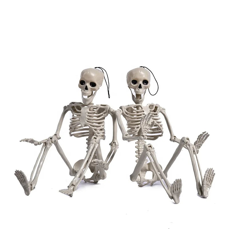 Halloween & Day of the Dead 30 * 8cm Full Body Mini Skeleton with Movable Joints Ghost White Ghost Festival Plastic Skeleton for Haunted Houses