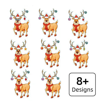 Fashion Style Christmas DIY Activity Stickers with Santa Claus Snowman Reindeer Elf