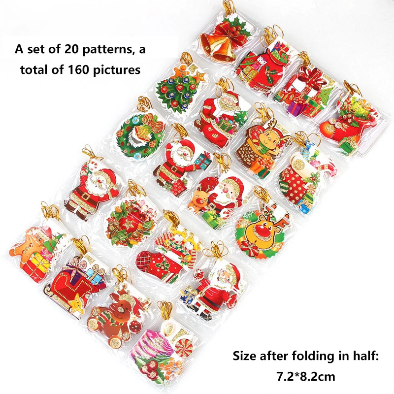 Creative Cute Print Message Card Christmas Wish Pendant Holiday Celebration Gift Card