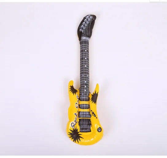 Party Music Accessories Rockstar 6-Color Waterproof Instrument Toy Inflatable Electric Guitar