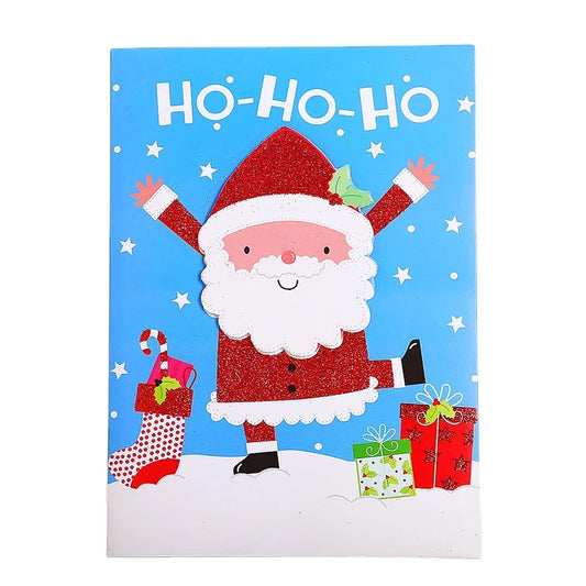 Creative and cute 3D printed music Christmas card with lights holiday celebration gift card