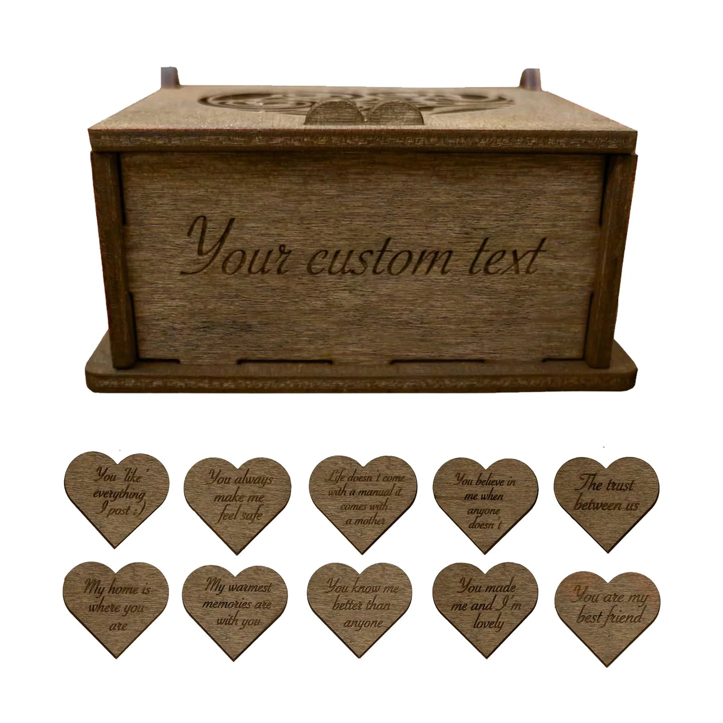 Wedding Party 0 Novelty Customized Wood Heart Puzzle Set Personalized Gift Love Your Wood Box Family Events
