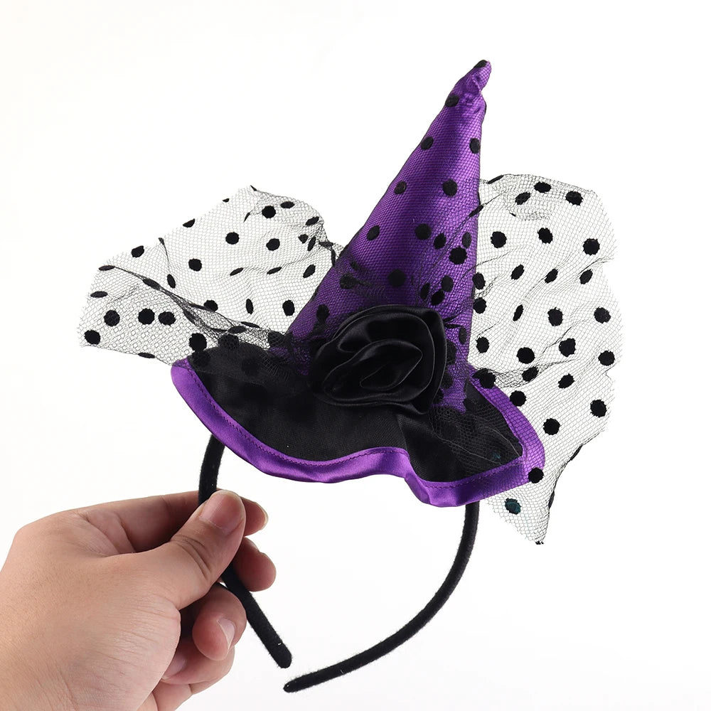 Halloween & Day of the Dead Witch Costume Headdress Witch Hat Halloween Costume Cosplay Party Witch Headdress