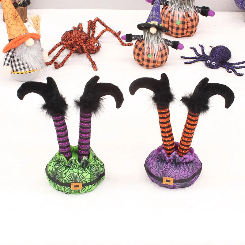Halloween & Death Day Hot Sale Halloween Ornaments Halloween Wicked Witch Legs Props Inverted Wizard Feet Halloween Party