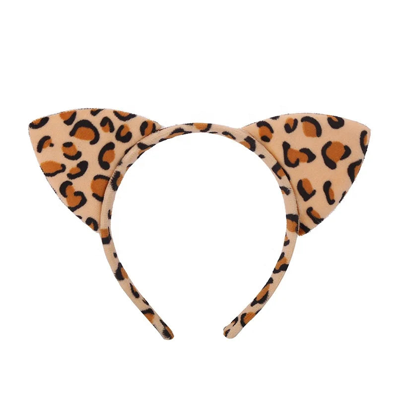 Easter and Thanksgiving 3 Animal Plush Headband Headband Cosplay Hair Accessories Cat Ear Headband Plush Leopard Headband