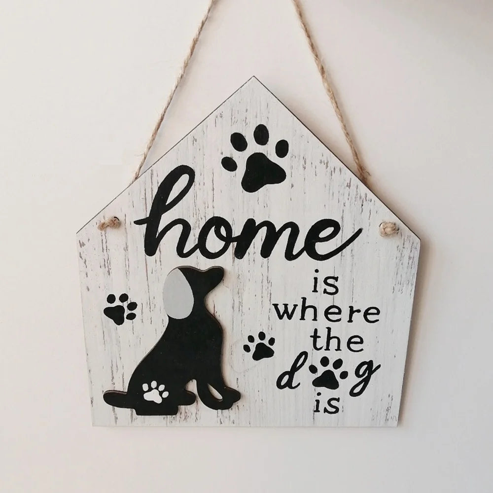 Pet festival, wooden pet dog sign plaque funny hanging wooden plaque porch decoration wooden sign