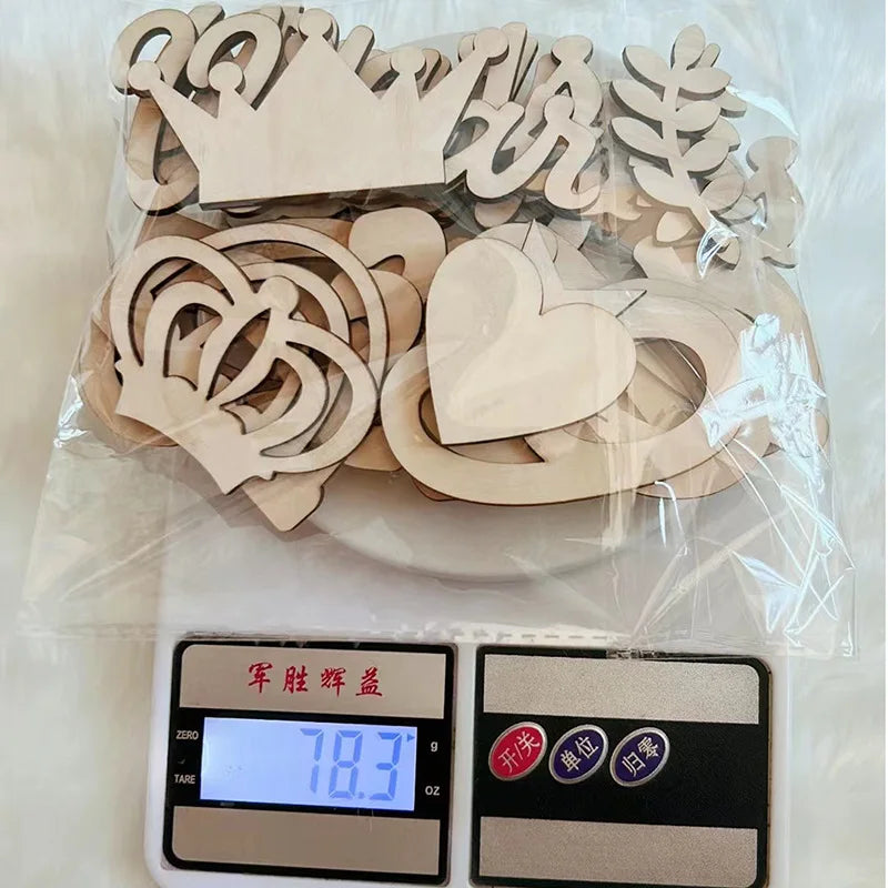 Birthday Party 2 Decorative Set Baby Monthly Card Wooden Letters Month Day Birthday Party Photo Props Alphabet Wood Chips DIY Ornament