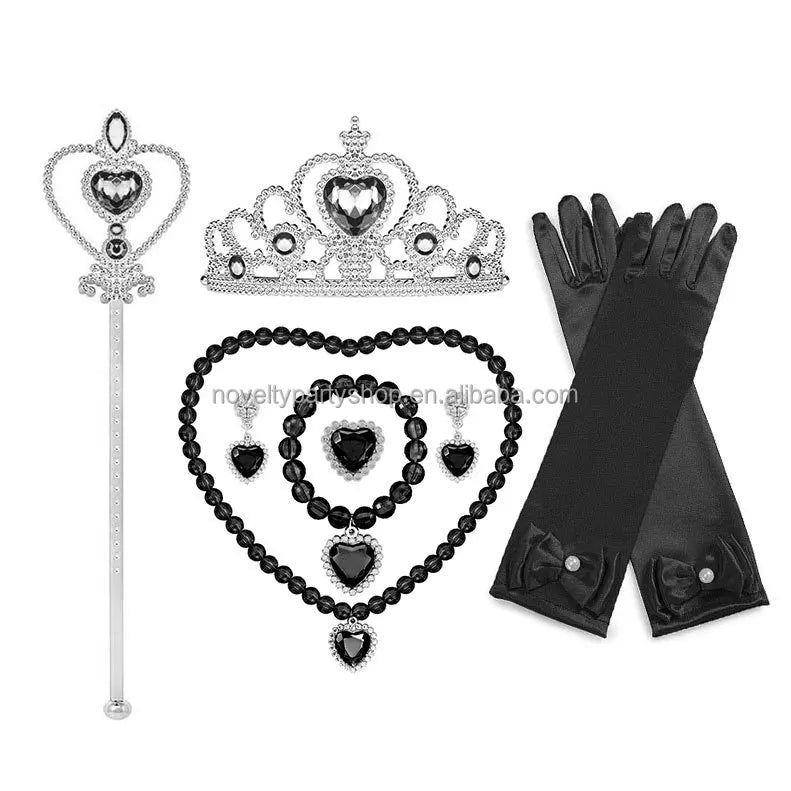 Birthday Party Princess Girl Accessories Costume Photography Props Gloves Headgear Horn Fairy Stick Jewelry Set Makeup Cosplay