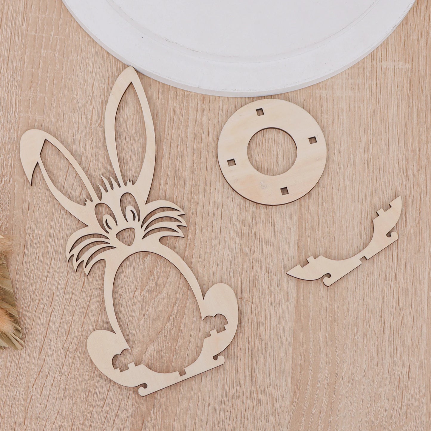 Páscoa e Ação de Graças 3 Suporte para Ovos de Coelho Suporte para Ovos de Coelho Decorado para Páscoa Presente Personalizado Cesta de Madeira de Primavera 