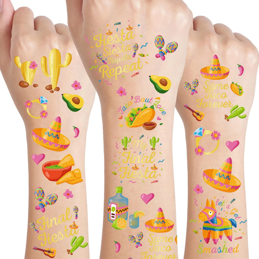 Birthday Party, Final Carnival Single Tattoo - 66 Yellow Bach Party Ornaments Nacho Average Bridal Party Ornaments