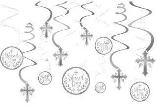 18-Person Plate Napkin Cup Table Stand Hanging Whirlpool Baptism Communion Devotion Blessing Holy Day Cross Design Decoration