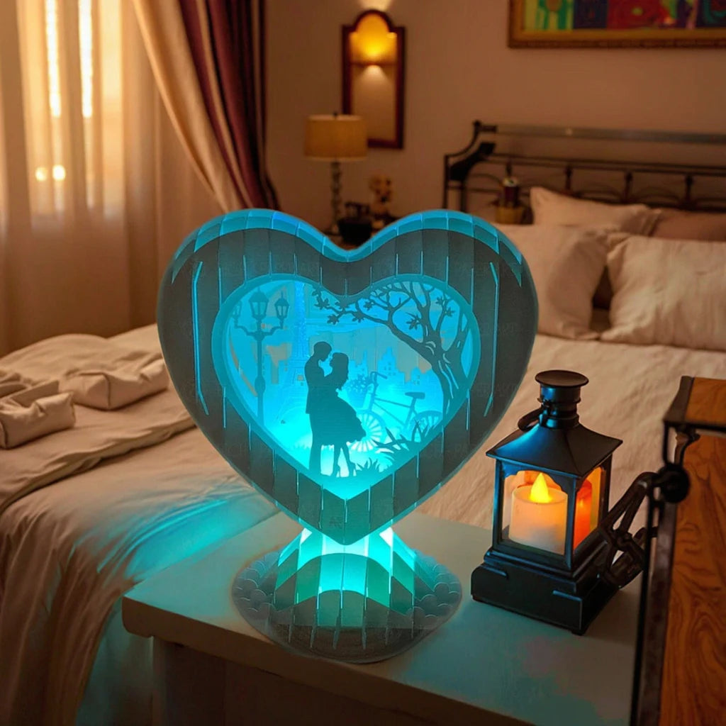 Wedding Party 0 Custom Heart Night Light Decoration Paper Carving Light Anniversary Home Decoration Desktop Decoration