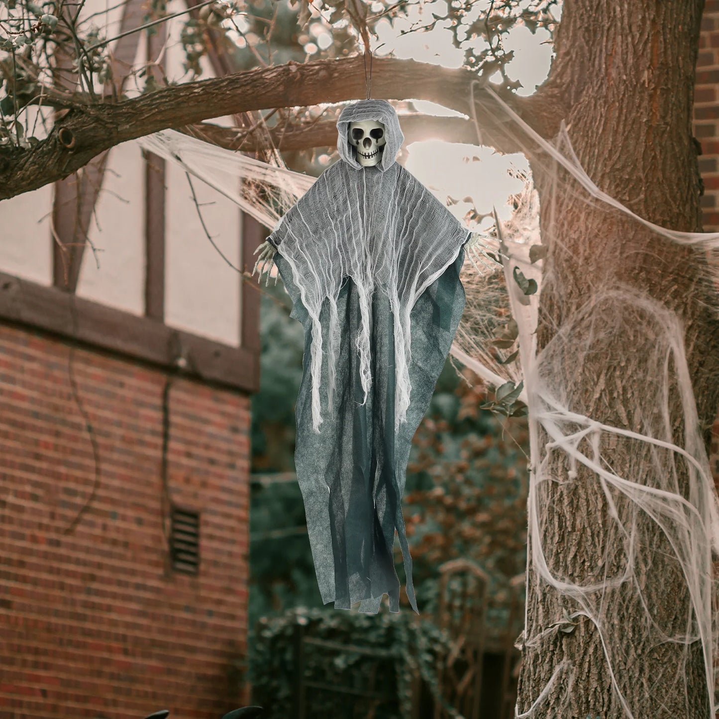 Halloween & Death Day Decoration Horror 91cm Hanging Decoration Screaming Ghost Halloween Horror Skull Pendant Shelf