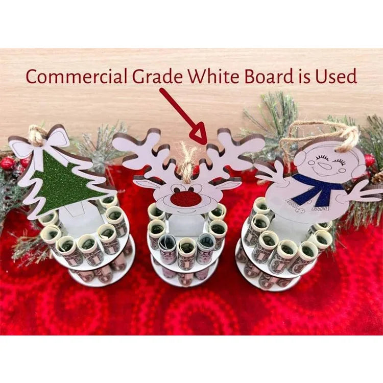 Carteira de madeira exclusiva para Natal, decoração para festa de fim de ano, pingente, acessórios de decoração para casa, prateleira de artigos de Natal 