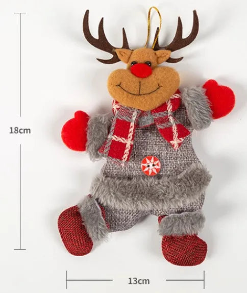 Christmas decoration eight dancing Christmas doll snowman deer bear rag doll Christmas pendant