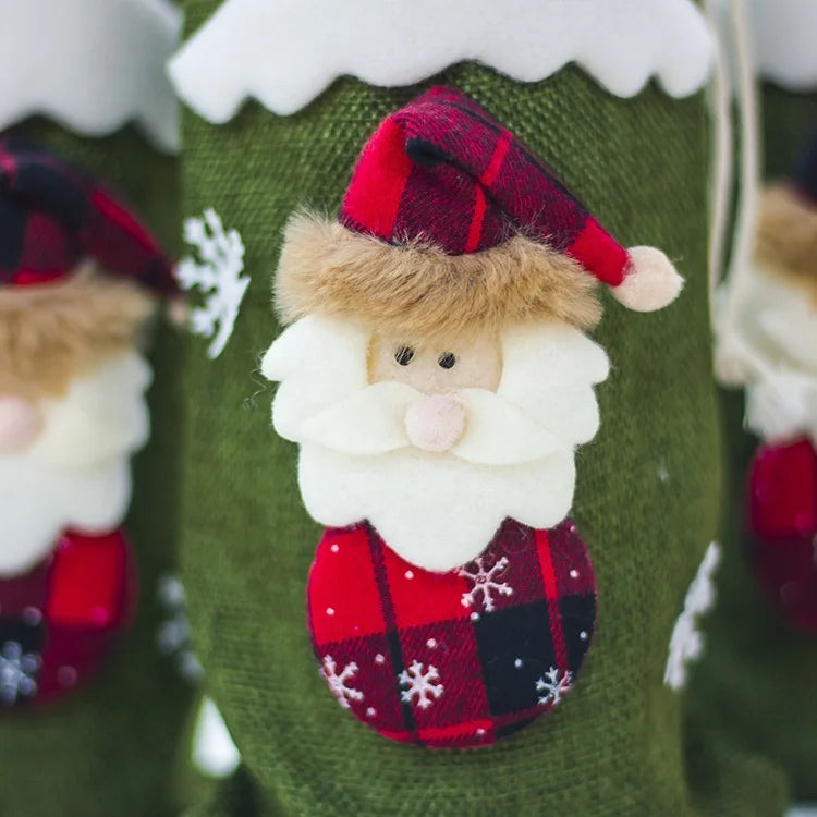 2021 Christmas Ornaments Santa Gift Bag Champagne Wine Bottle Cap Bag Christmas Wine Cap Bag