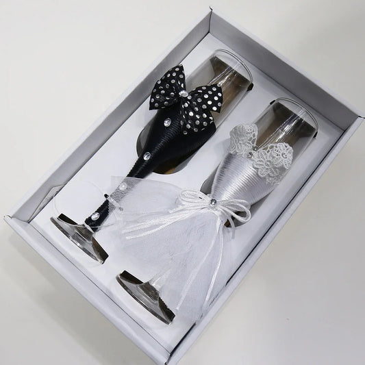 Birthday Party 2 Wedding Gifts Handmade Wedding Champagne Flute Bride and Groom Design Bridal Shower Anniversary Gifts