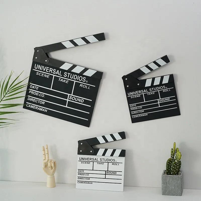 Wooden crafts, new black and white retro creative movie scene decoration ornaments clapper decoration home board of directors wedding photography props