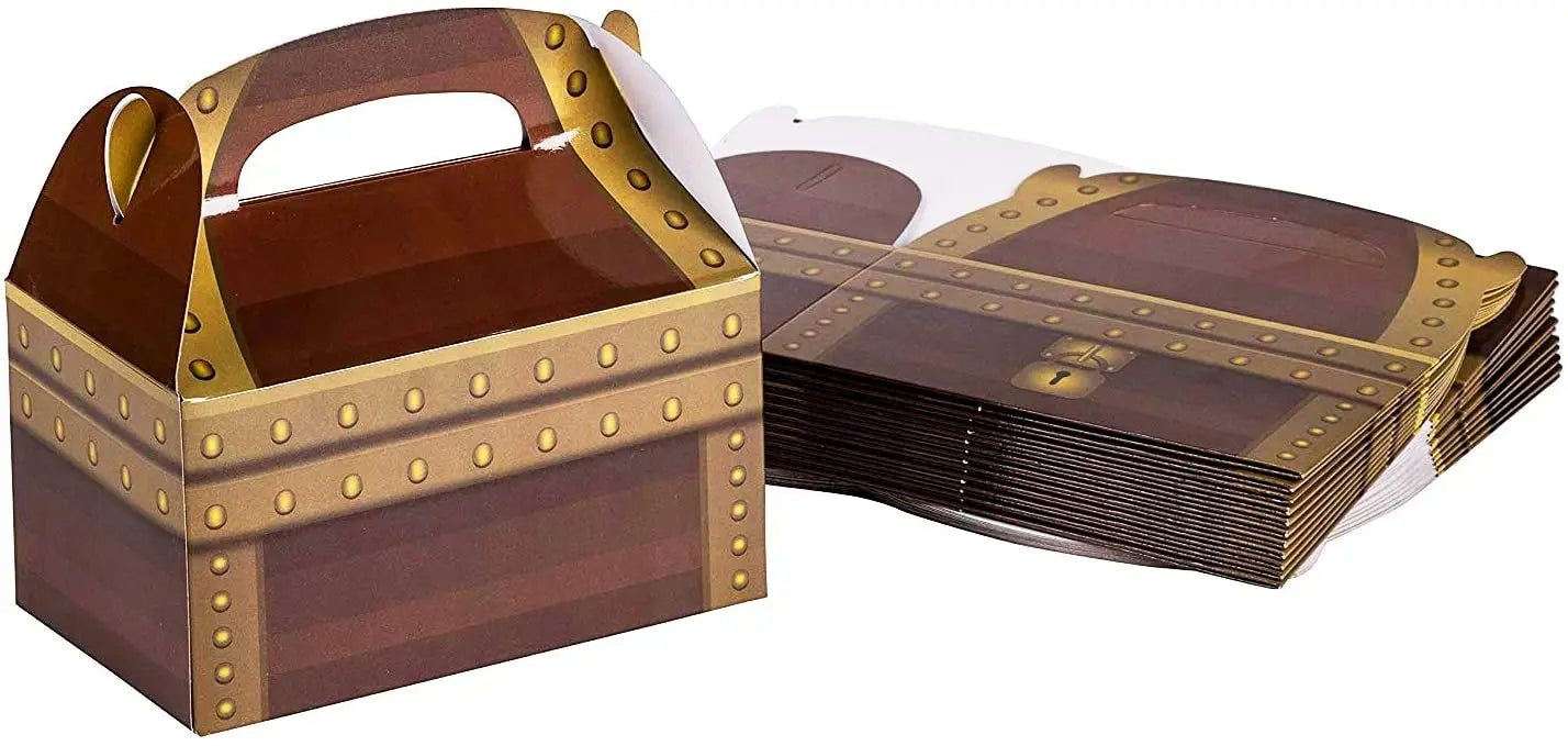 Birthday Party 2 Birthday Pirate Theme Party Gift Box Treasure box Trophy Design Candy Box Paper Pirate Box