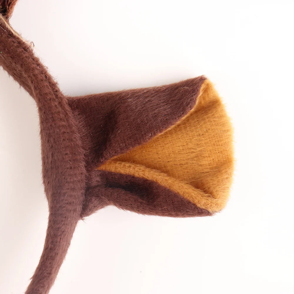 BSCI Custom Packaging Christmas Party Decorations Cartoon Colored Reindeer Antlers Christmas Headband Party Photo Booth