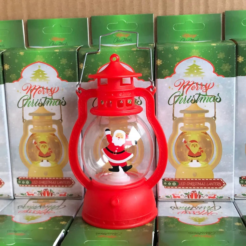 Novelty Christmas retro small oil lamp Santa light pony lamp windproof retro small oil lamp