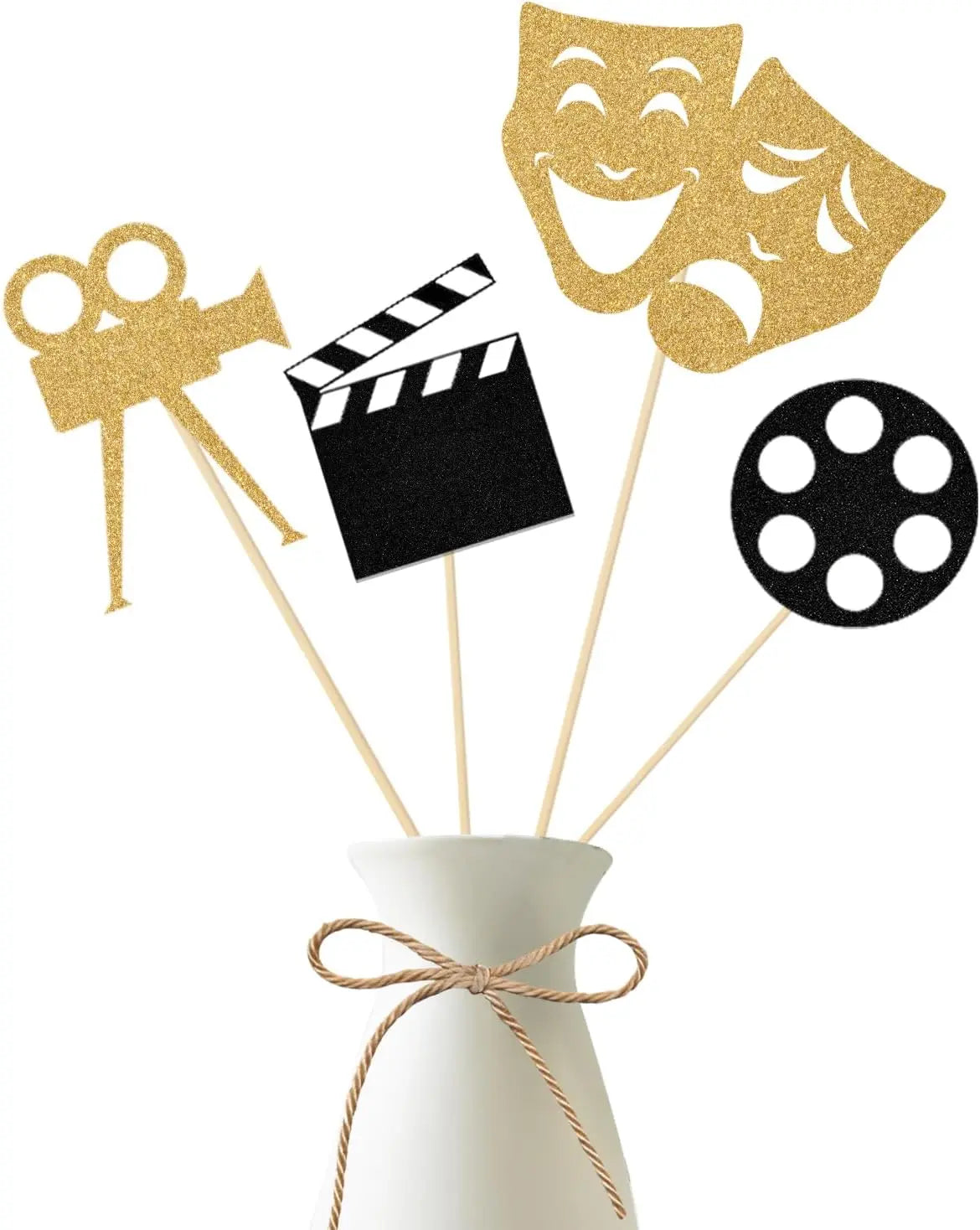 Hollywood Themed Movie Party Table Supplies Drama Mask Center Stick