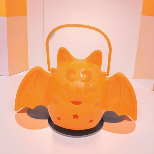 Halloween & Day of the Dead Trick or Treat Party Portable Halloween Light Emitting Diode Bat Pumpkin Lantern Festive Tabletop Decorations