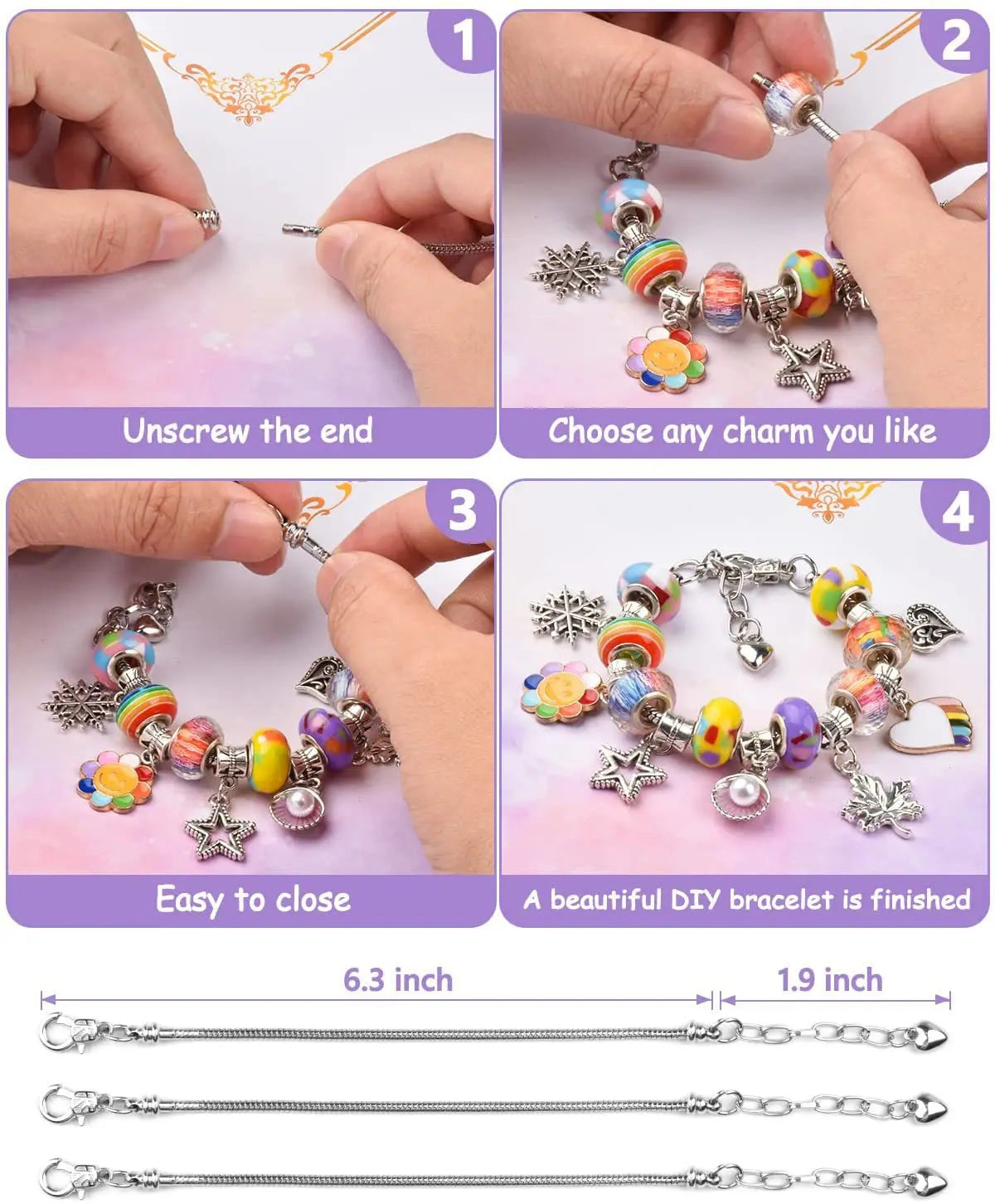 2025 wholesale girl birthday gift supplies DIY pink jewelry making set beads bracelet necklace making craft set