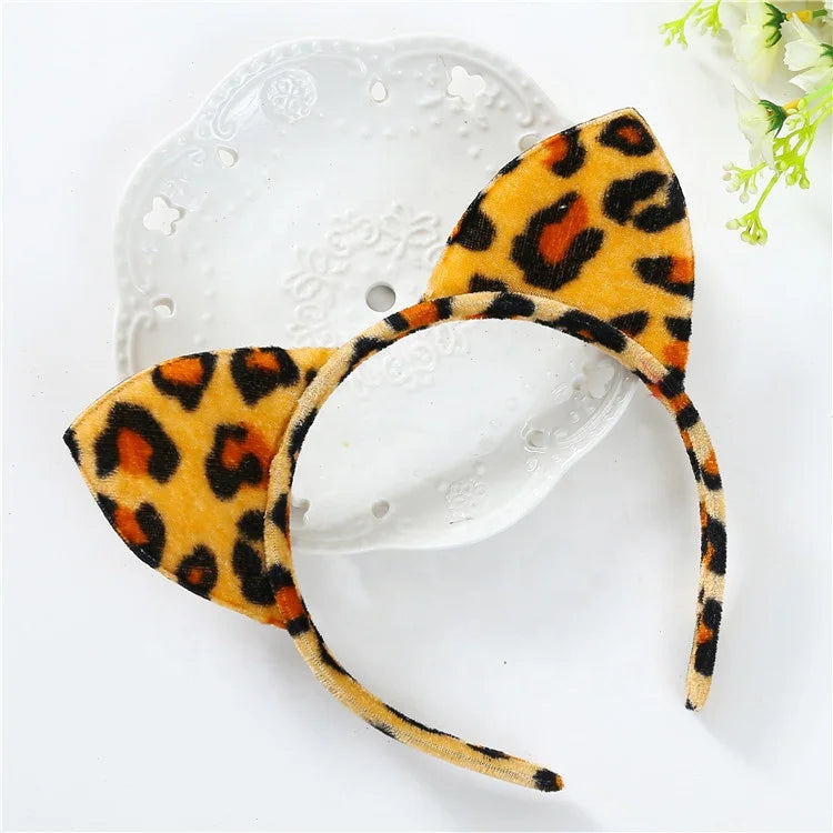 Easter and Thanksgiving 3 Animal Plush Headband Headband Cosplay Hair Accessories Cat Ear Headband Plush Leopard Headband