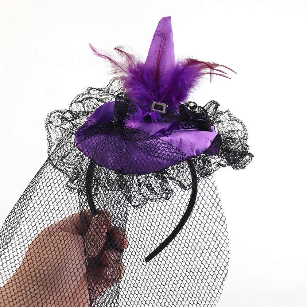 Halloween & Day of the Dead Witch Costume Headdress Witch Hat Halloween Costume Cosplay Party Witch Headdress