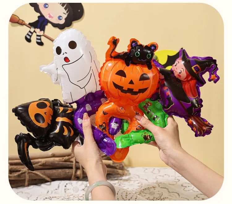 Wrist and headband ghost pumpkin balloon halloween decoration party foil balloon