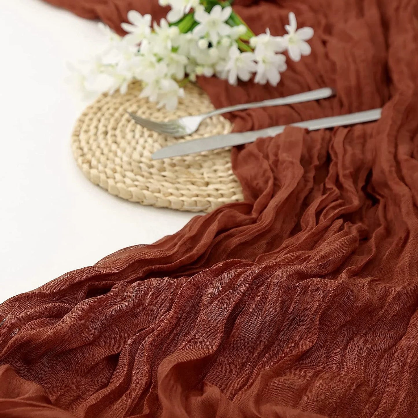 1 Wedding party, farmhouse decoration Washable cotton tablecloth Reusable cheesecloth Slide Christmas Wedding Arch Bohemian party gauze decoration