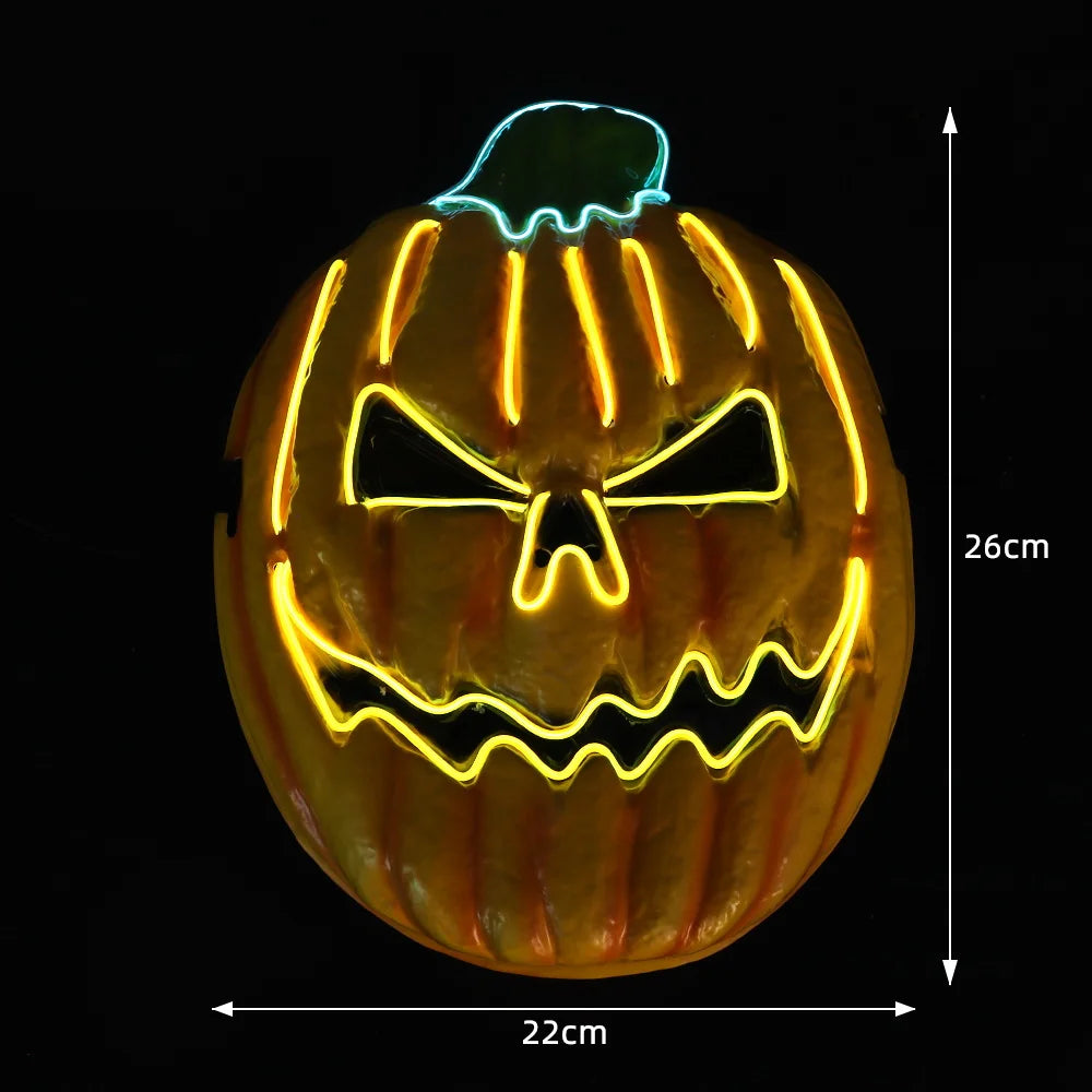 Halloween & Death Day Inventory Halloween Decorations Pumpkin Masks Led Halloween Pumpkin Neon Party Masks Mask Ball Halloween Pumpkin Masks