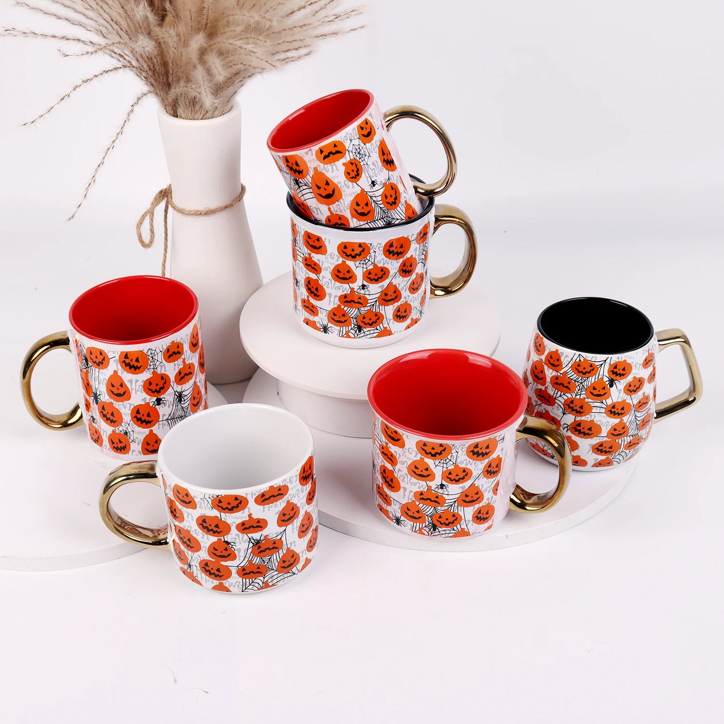 New coffee cup released white porcelain ceramic teacup Halloween sublimation milk coffee cup new custom sublimation cup