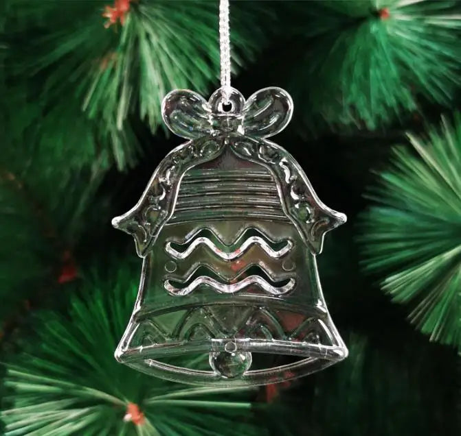 50 pieces of classic Christmas decoration eco-friendly simulation transparent acrylic icicle horn wing Christmas tree pendant